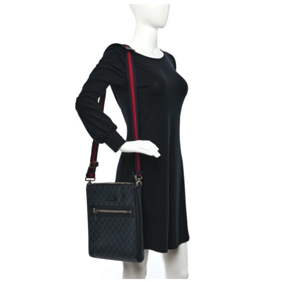 🔥Auth Gucci Supreme Shoulder Crossbody Bag GG PVC Leather - Picture 3 of 16